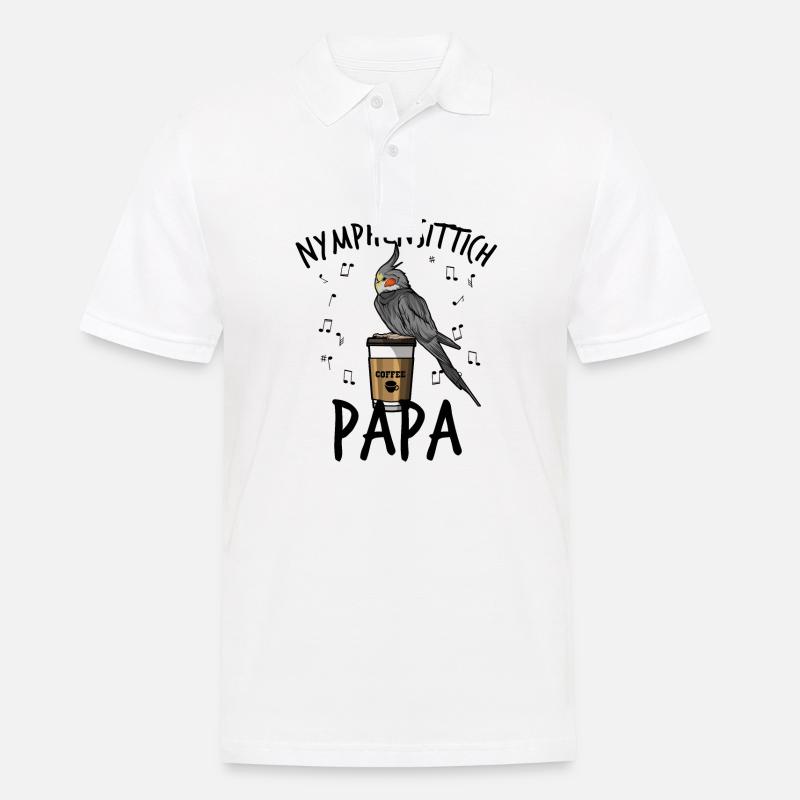 Nymphensittich - Männer Poloshirt - Weiß