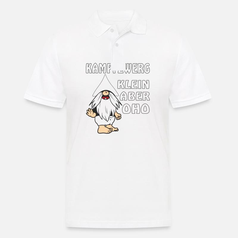 KAMPFZWERG KLEIN ABER OHO - Männer Poloshirt - Weiß