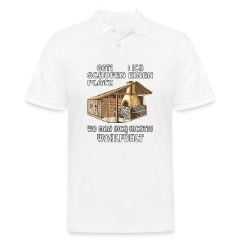 GARTENHAUS GOTT UND ICH - Männer Poloshirt - Weiß - Vorne - Kai (181cm)