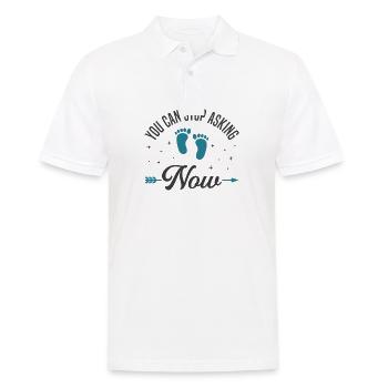 Annonce de grossesse pour les grands-parents - Polo Homme - blanc - Devant - Kai (181cm)