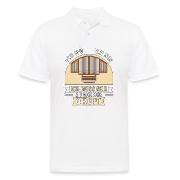 ICH MUSS GAR NIX ICH MUSS NUR ZU MEINER ORGEL - Männer Poloshirt - Weiß - Vorne - Kai (181cm)