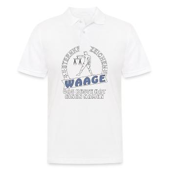 WAAGE - Männer Poloshirt - Weiß - Vorne - Kai (181cm)