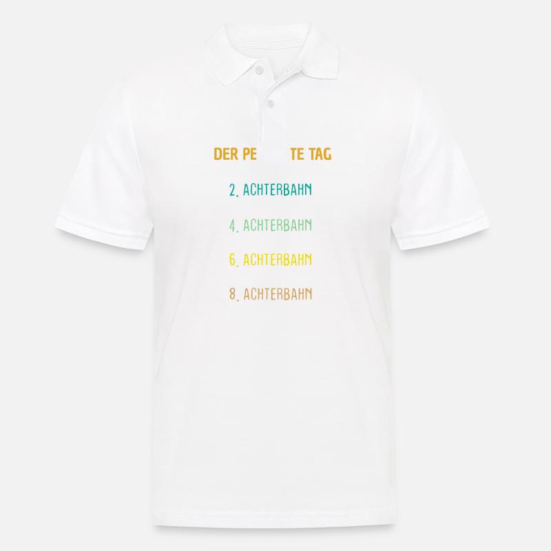 Achterbahn Freizeitpark Geschenk - Männer Poloshirt - Weiß
