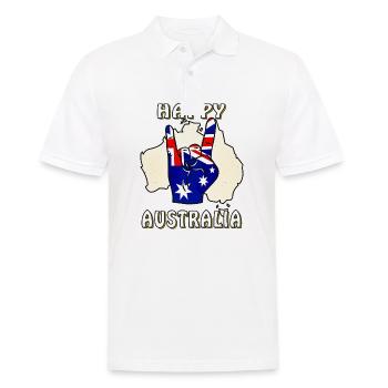 HAPPY AUSTRALIE - Polo Homme - blanc - Devant - Kai (181cm)