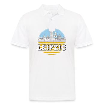 LEIPZIG - Männer Poloshirt - Weiß - Vorne - Kai (181cm)
