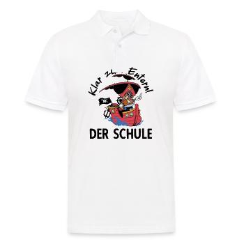 Kinder Schulkind Schulanfang Pirat Kapitän - Männer Poloshirt - Weiß - Vorne - Kai (181cm)