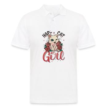 Chat chat heureux Chat Chaton - Polo Homme - blanc - Devant - Kai (181cm)