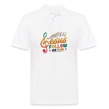 Jesus, clef, music, religious. - Men's Polo Shirt - white - Front - Kai (181cm)