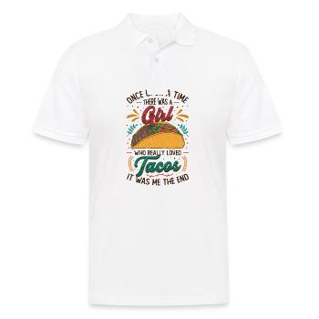 La fille aime les tacos - Polo Homme - blanc - Devant - Kai (181cm)