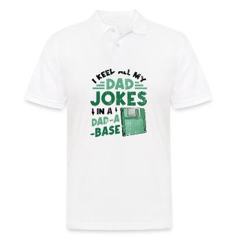 Ich behalte alle Witze meines Vaters. - Männer Poloshirt - Weiß - Vorne - Kai (181cm)