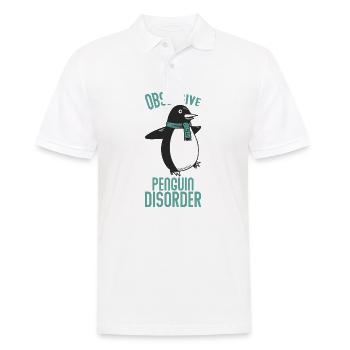 Besessene Pinguin - Männer Poloshirt - Weiß - Vorne - Kai (181cm)