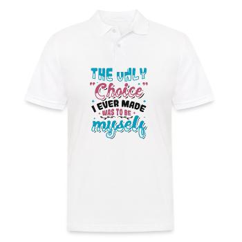 Le seul choix, c’était moi-même, transgenre - Polo Homme - blanc - Devant - Kai (181cm)