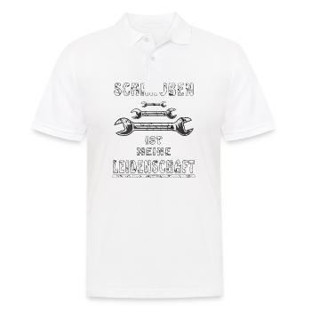 SCHRAUBEN IST MEINE LEIDENSCHAFT - Männer Poloshirt - Weiß - Vorne - Kai (181cm)