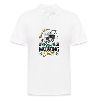 C’est ma tondeuse à gazon - Polo Homme - blanc - Devant - Kai (181cm)