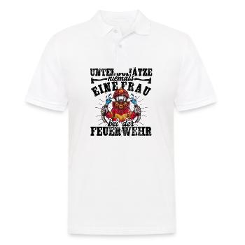 Feuerwehrfrau - Männer Poloshirt - Weiß - Vorne - Kai (181cm)