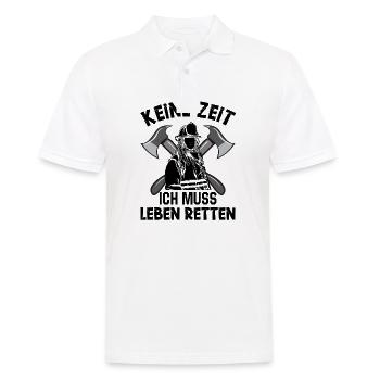 Feuerwehrfrau - Männer Poloshirt - Weiß - Vorne - Kai (181cm)