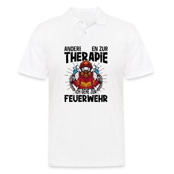Feuerwehrfrau - Männer Poloshirt - Weiß - Vorne - Kai (181cm)