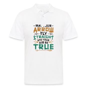 May your arrow fly straight to the finish. - Men's Polo Shirt - white - Front - Kai (181cm)