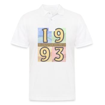 BIRTHDAY YEAR 1993 - Men's Polo Shirt - white - Front - Kai (181cm)