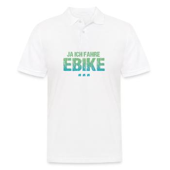 Ja Ich Fahre E-Bike, Neidisch? - Männer Poloshirt - Weiß - Vorne - Kai (181cm)