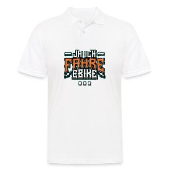 Ja Ich Fahre E-Bike, Neidisch? - Männer Poloshirt - Weiß - Vorne - Kai (181cm)