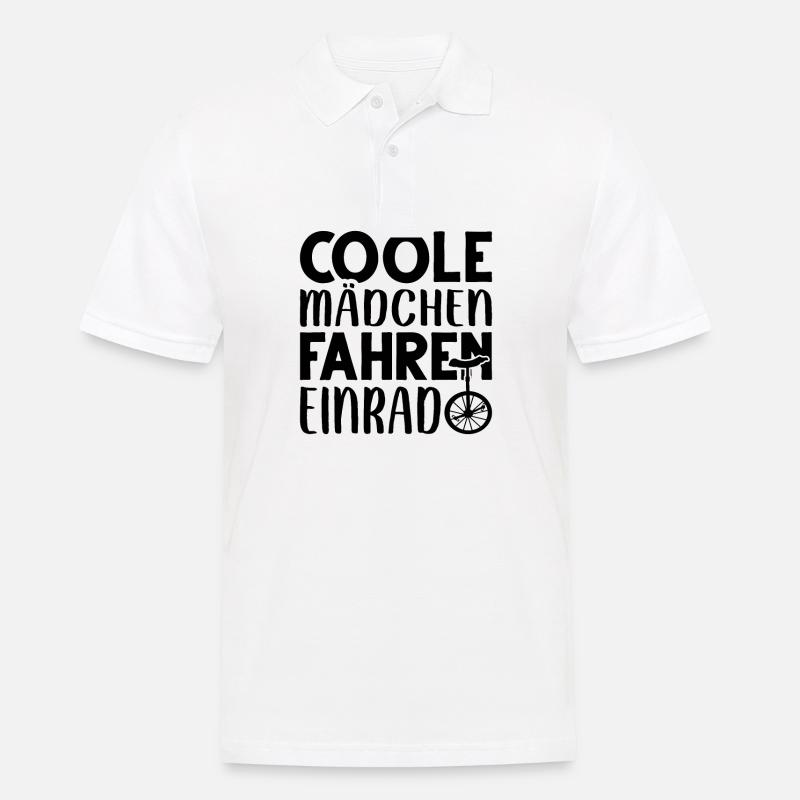 Einrad - Männer Poloshirt - Weiß