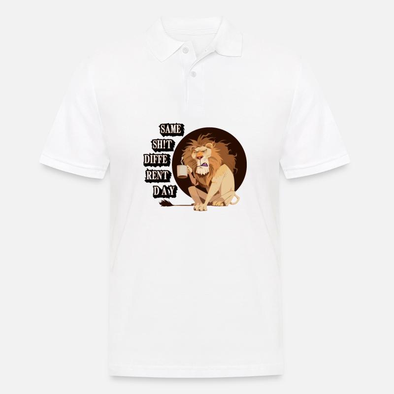 Même jour de merde différent - Polo Homme - blanc