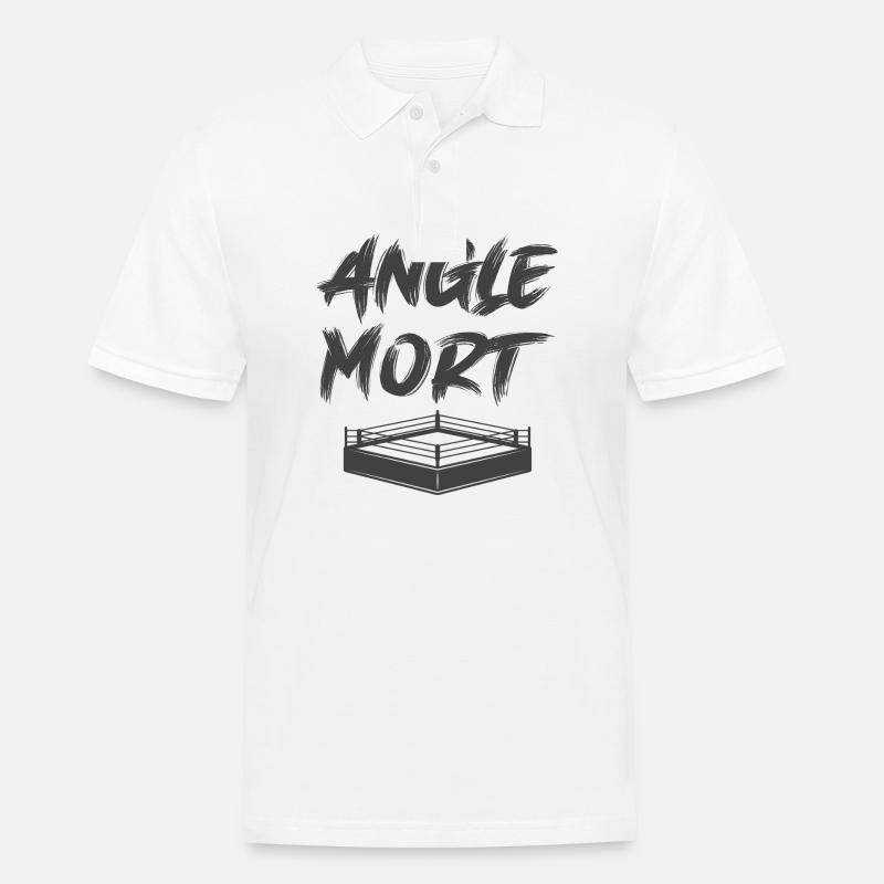 ANGLE MORT MMA BOXE MUAY THAI - Polo Homme - blanc