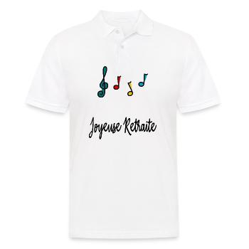RUHESTAND. GLÜCKLICHER RUHESTAND. GLÜCKLICHER RUHESTAND - Männer Poloshirt - Weiß - Vorne - Kai (181cm)