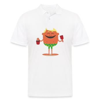 Sommer - Männer Poloshirt - Weiß - Vorne - Kai (181cm)