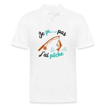 I can't I have Pêche bl - Männer Poloshirt - Weiß - Vorne - Kai (181cm)