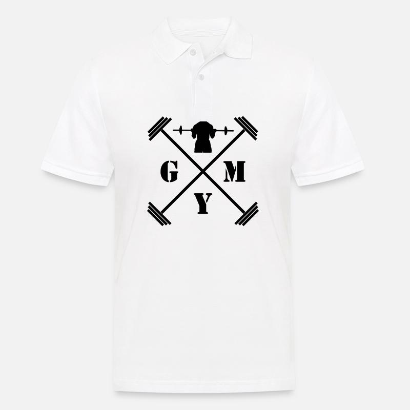 Gym - Männer Poloshirt - Weiß