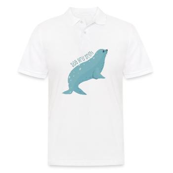 Meerestiere - Männer Poloshirt - Weiß - Vorne - Kai (181cm)