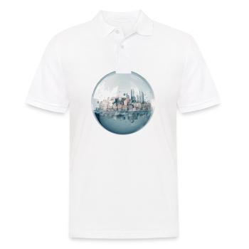City in the Sea - Houses in a Glass Ball - Men's Polo Shirt - white - Front - Kai (181cm)