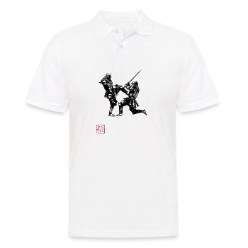 Samurai Fight - Men's Polo Shirt - white - Front - Kai (181cm)
