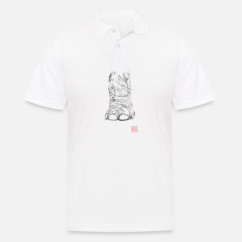 Elefantenfuß - Männer Poloshirt - Weiß