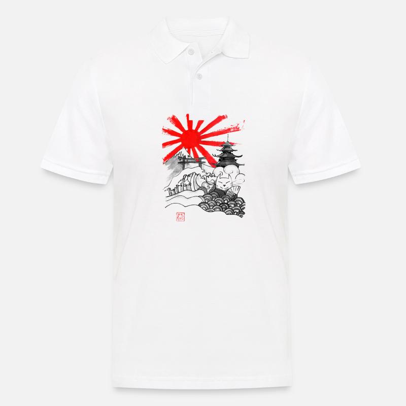 Neko Nihon - Männer Poloshirt - Weiß