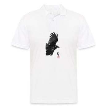 Krähen-Quadrat - Männer Poloshirt - Weiß - Vorne - Kai (181cm)