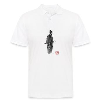 Samurai Profile - Men's Polo Shirt - white - Front - Kai (181cm)