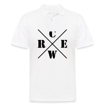 crew logo - Männer Poloshirt - Weiß - Vorne - Kai (181cm)