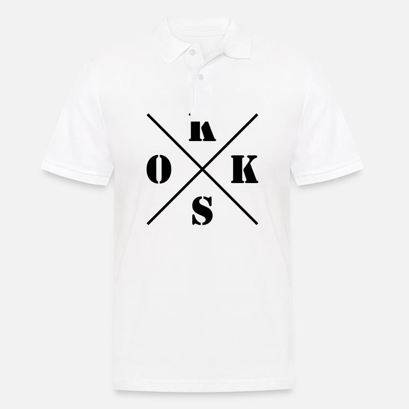 Koks Logo - Männer Poloshirt - Weiß
