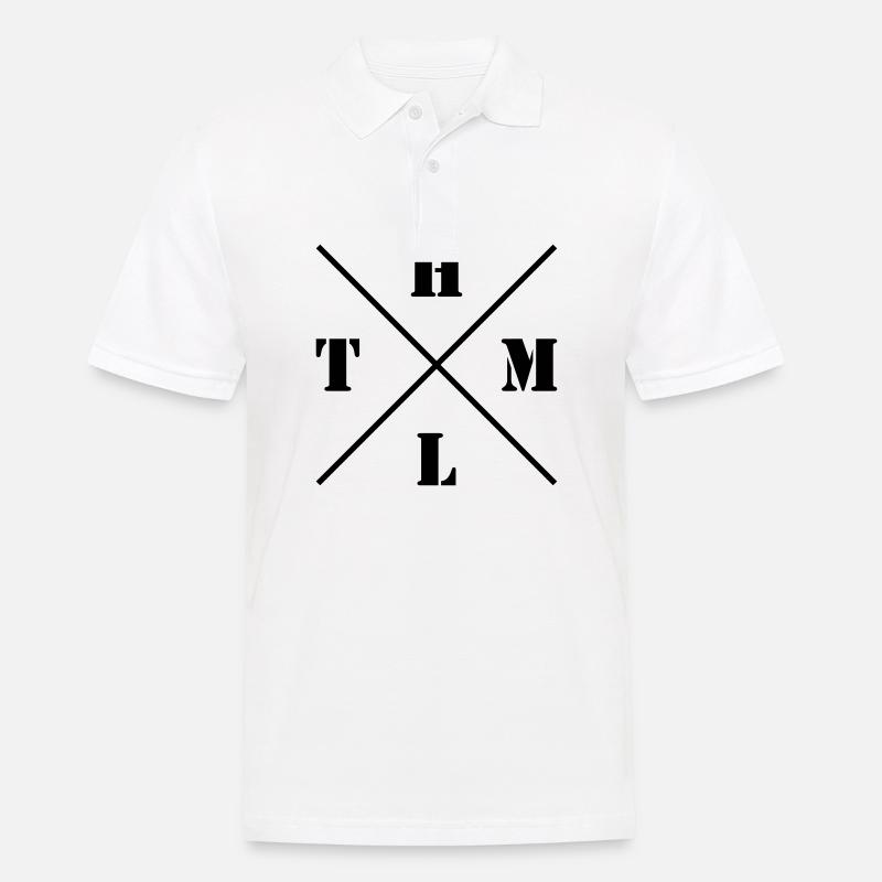 HTML Logo - Männer Poloshirt - Weiß