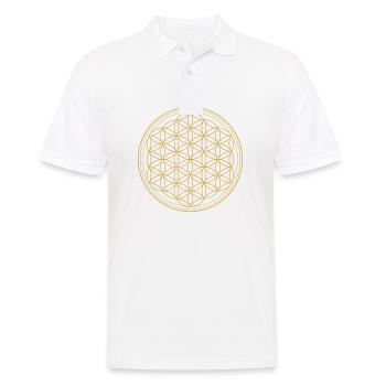 Blume des Lebens - Männer Poloshirt - Weiß - Vorne - Kai (181cm)