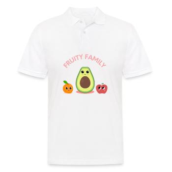 Fruité Famille Vegan Design - Polo Homme - blanc - Devant - Kai (181cm)