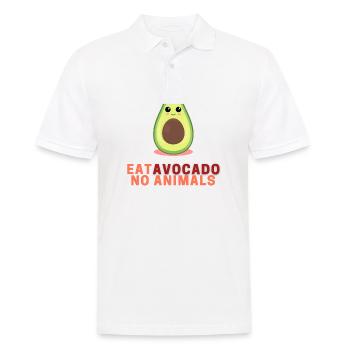 Eat Avocado No Animals - Männer Poloshirt - Weiß - Vorne - Kai (181cm)