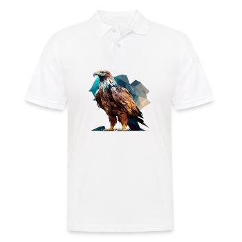 Majestic Polygon Eagle – Bird of Prey - Men's Polo Shirt - white - Front - Kai (181cm)