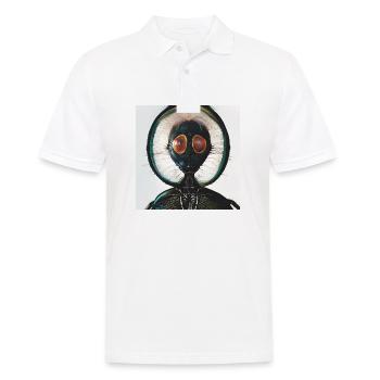 fotografisches Portrait Insekt mit grossen Augen - Männer Poloshirt - Weiß - Vorne - Kai (181cm)