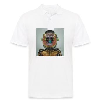 Fotografisches Portrait grün rotes Insekt - Männer Poloshirt - Weiß - Vorne - Kai (181cm)