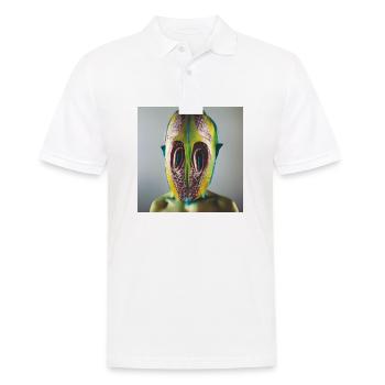 Fotografische Portrait Humanoides Insekt Grün - Männer Poloshirt - Weiß - Vorne - Kai (181cm)