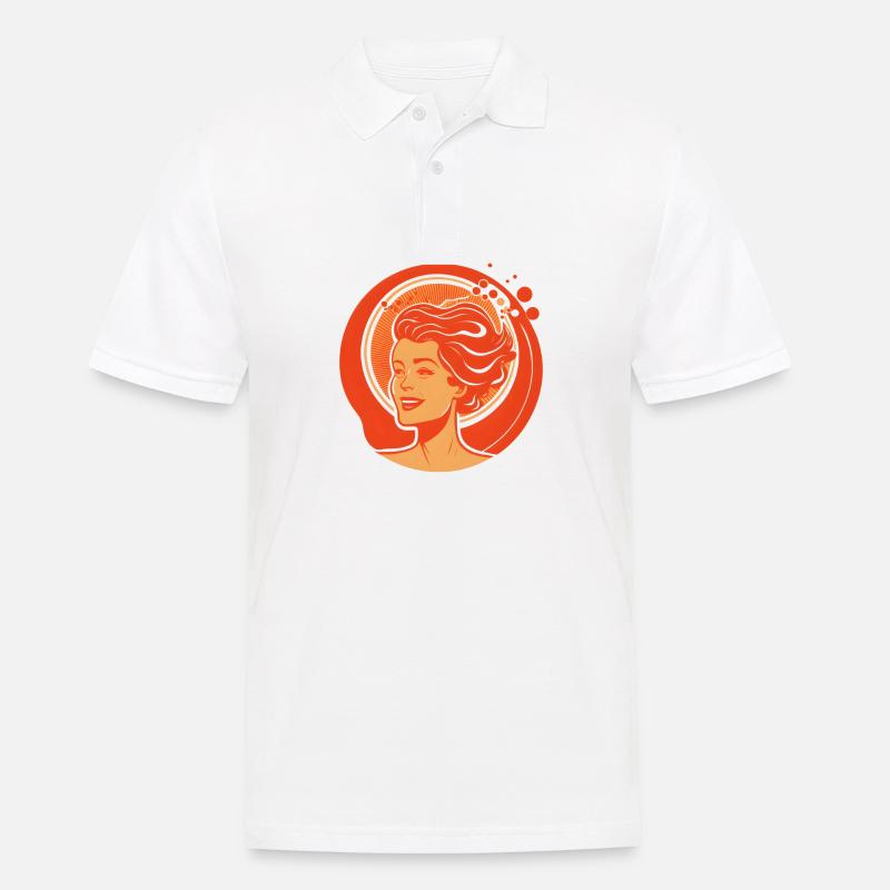 Frau Logo - Männer Poloshirt - Weiß
